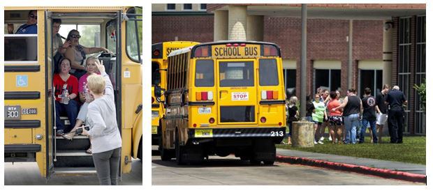 Getting on buses