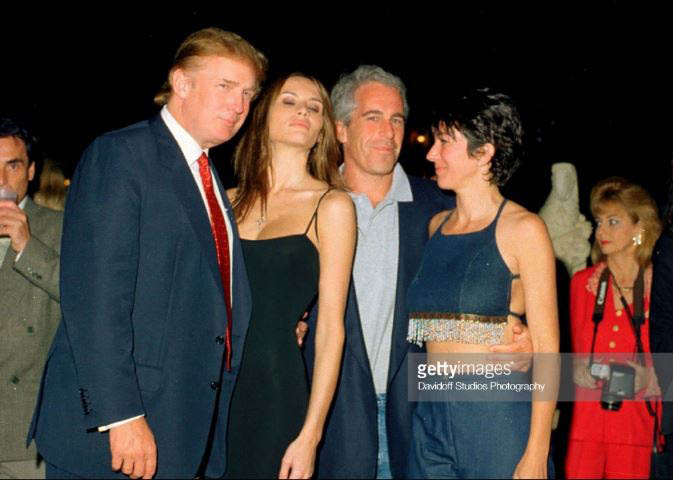 Trump Knauss Epstein Maxwell Mar-a-Lago 2000 Getty